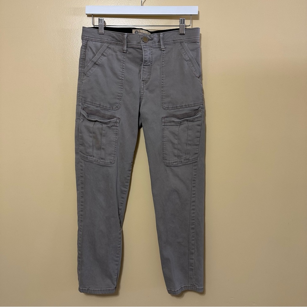 Democracy Ab Technology Elastic Waist Cargo Pants Women 6 Gray